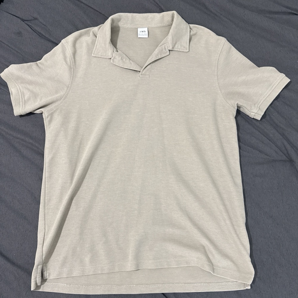 Zara Light Gray Polo Shirt